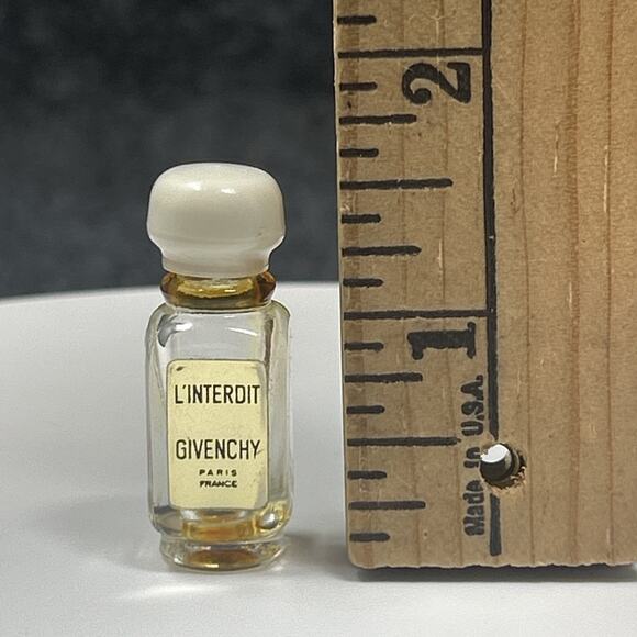 Vintage Givenchy L'Interdit France Mini Perfume Bottle Collectible Vanity Decor - Picture 1 of 7